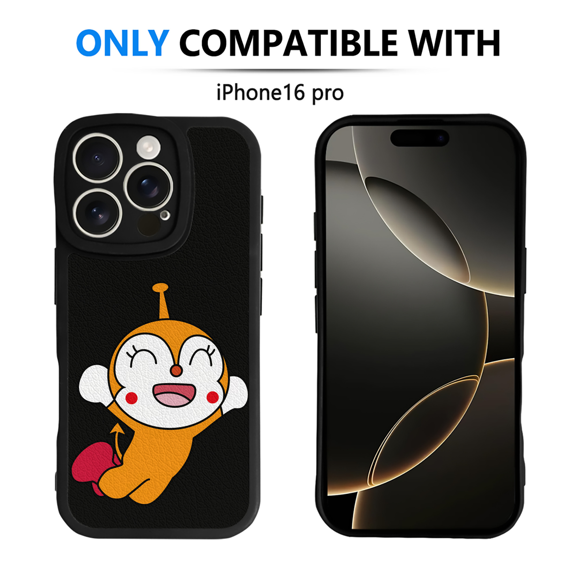 （画像用） アンパンマン Anpanman 【iPhone 16シリーズ対応】シリコンスマホケース（レザー調） 材質：シリコン